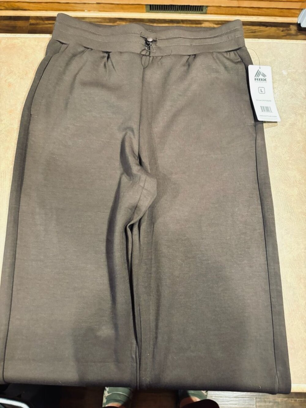 RBX Mens Brown Jogger Pants W/ Adjustable Waistband Size L